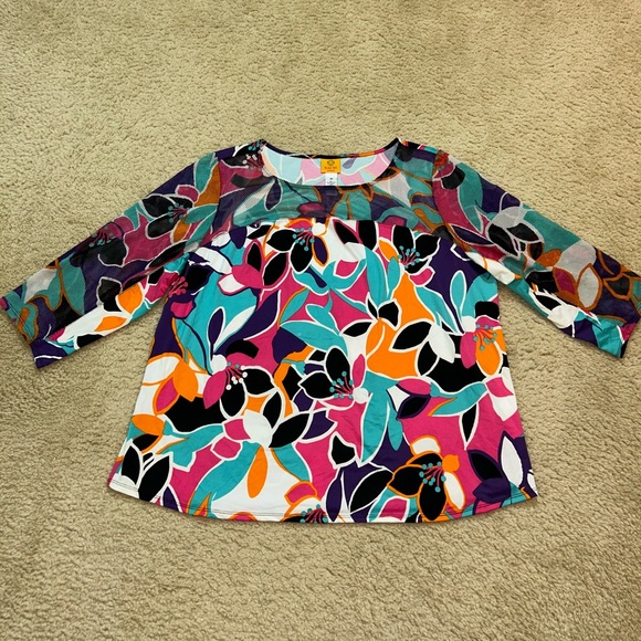 💘NWOT Ruby Rd. Netted Accent Top💘 - Picture 7 of 13